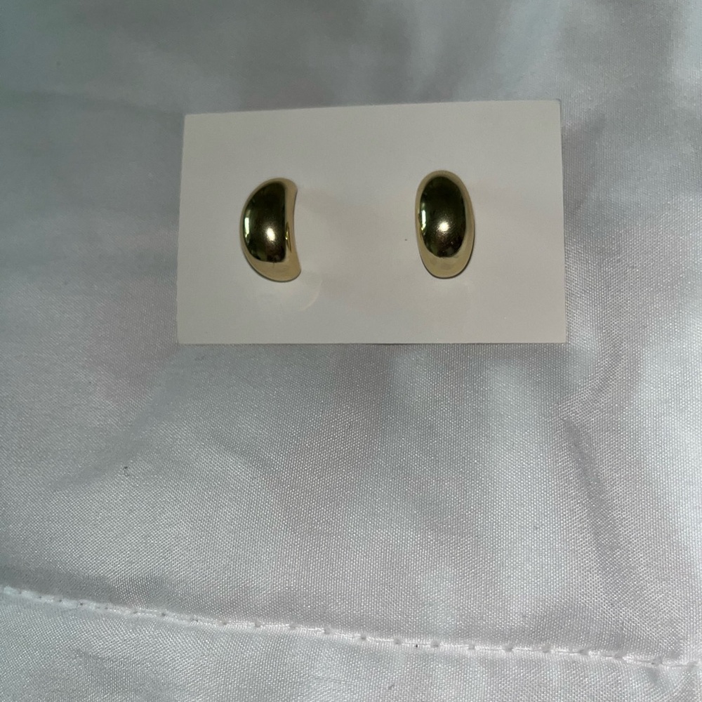 Gold plated oval shaped Earrings